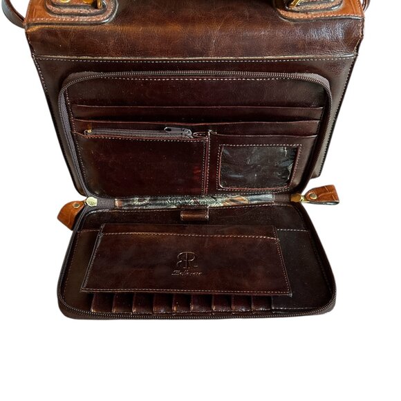 Vintage 1980’s Belle Rose Leather Handbag Very Good Condition Brown/Tan Spacious - Picture 4 of 15